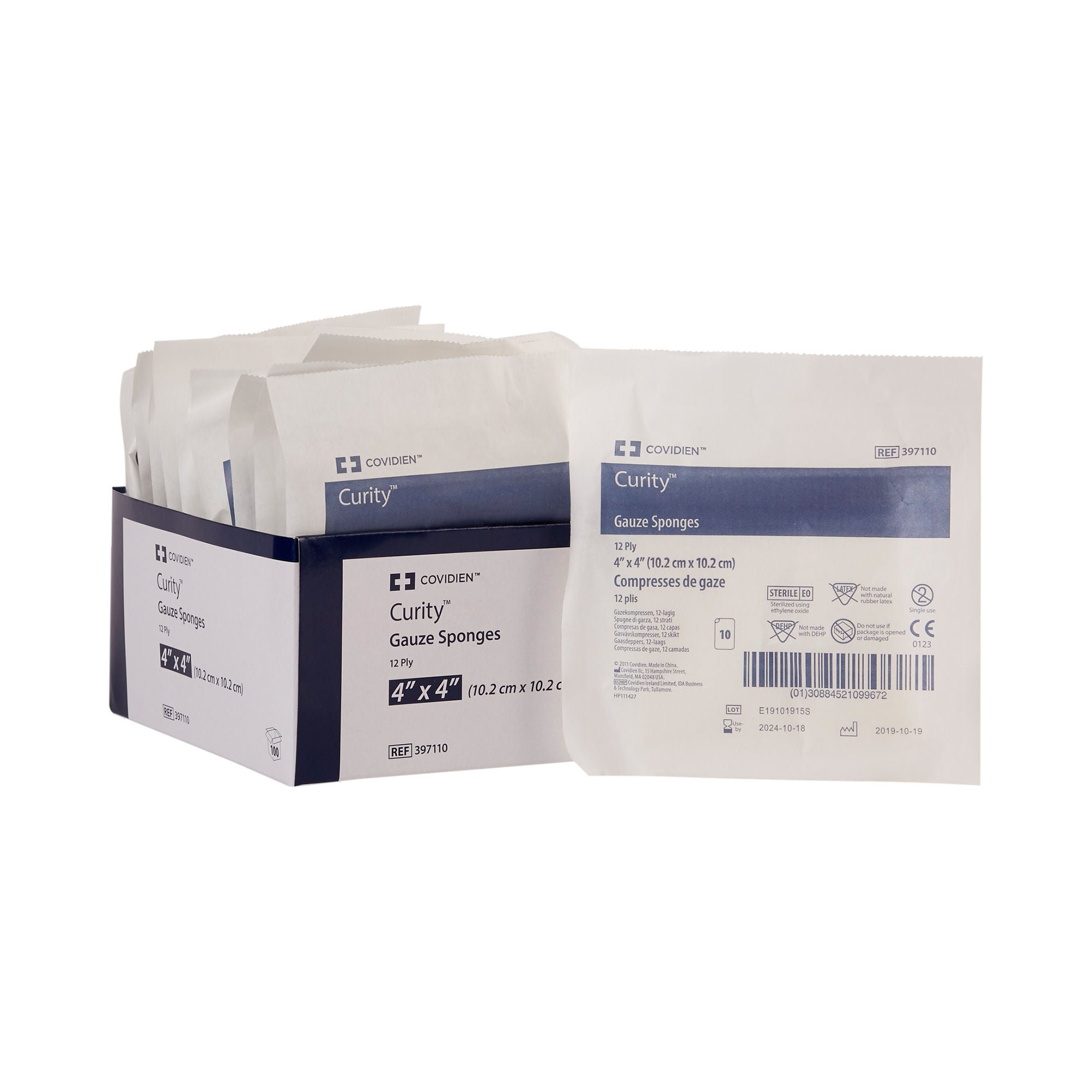 Curity Sterile USP Type VII Gauze Sponge, 4 x 4 Inch, 12-Ply MK 807703