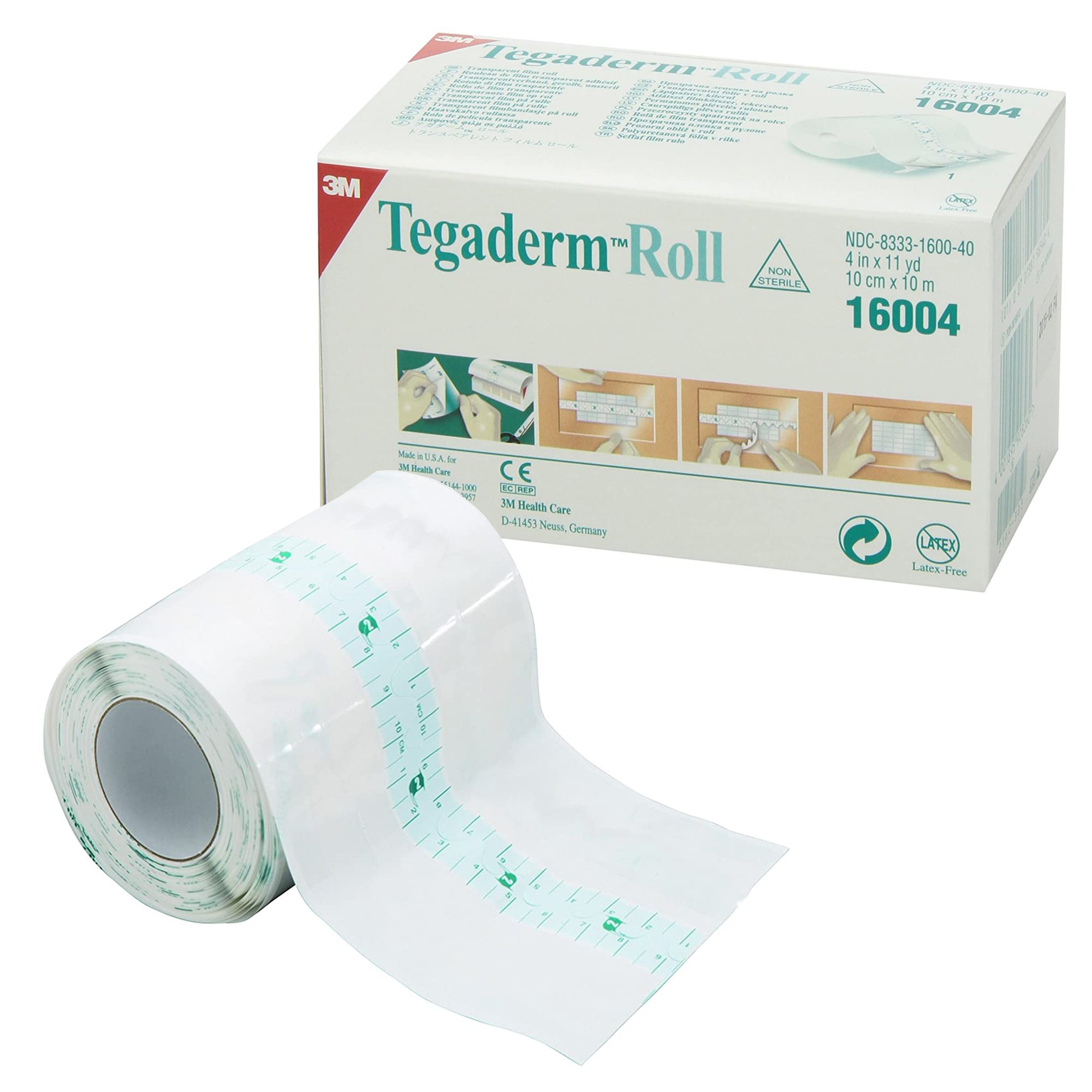 3M Tegaderm Transparent Film Dressing Roll, 4 Inch x 11 Yard MK 521719