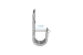 1-5/16in Wallmount J Hook with Retaining Clip, 50-Pack