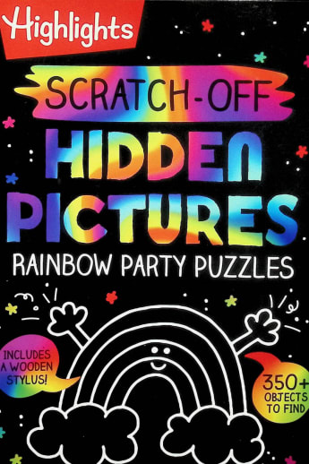 Highlights Scratch-Off Hidden Pictures Rainbow Party Puzzles