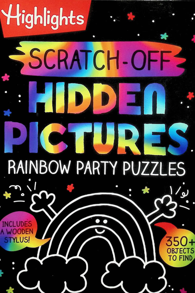Highlights Scratch-Off Hidden Pictures Rainbow Party Puzzles