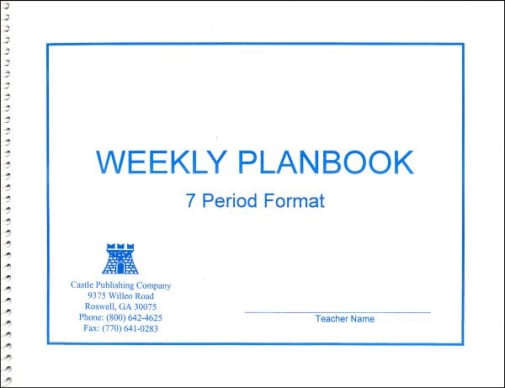 Weekly Lesson Plan Book 7-Period Format