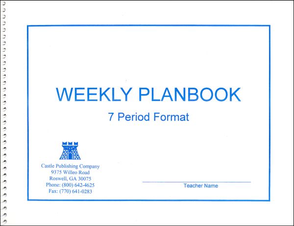 Weekly Lesson Plan Book 7-Period Format