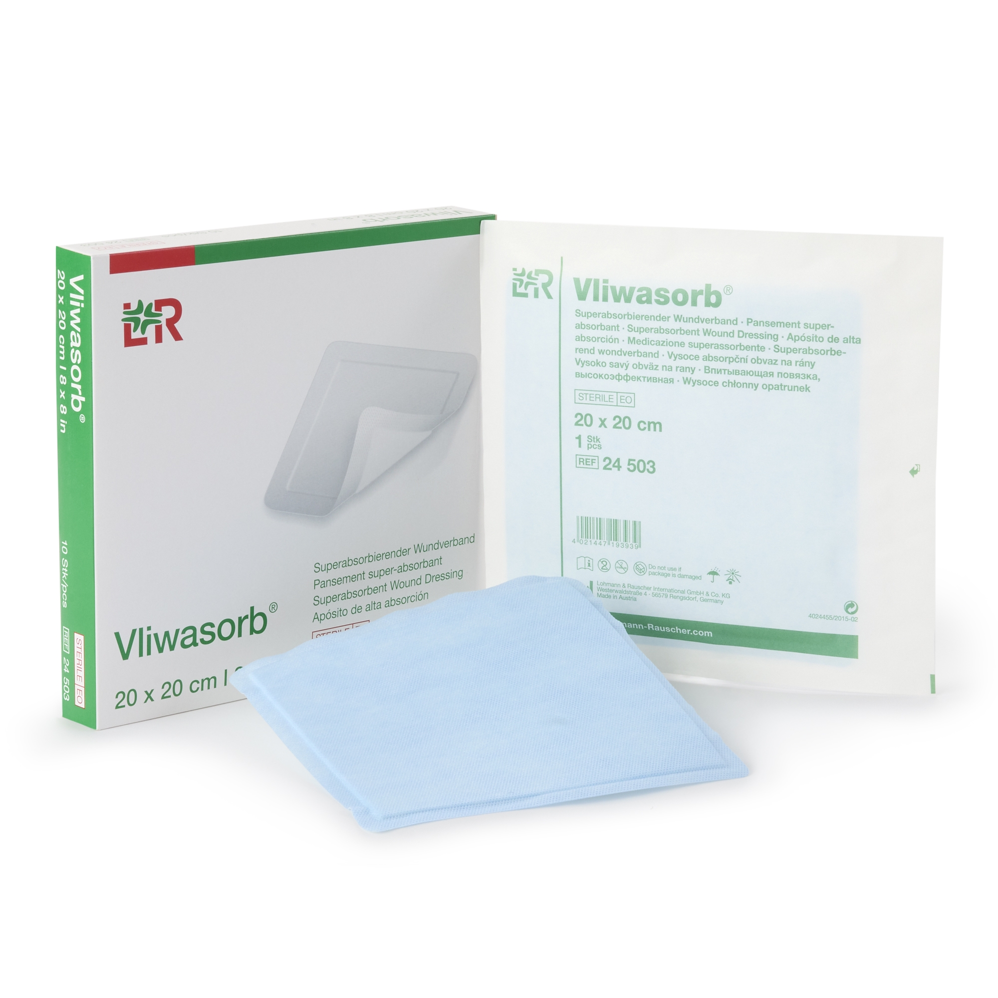 Vliwasorb Superabsorbent Wound Dressing, 8 x 8 Inch MK 1117493