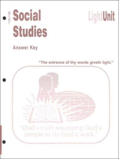 Social Studies 1105-1106 LightUnit Answer Key