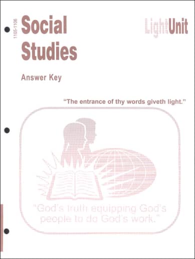 Christian Light Social Studies 1105-1106 LightUnit Answer Key