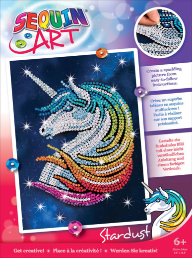 Sequin Art Red Stardust Unicorn