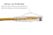 Cat6 Slim Ethernet Patch Cable, Snagless, 25 ft, Yellow