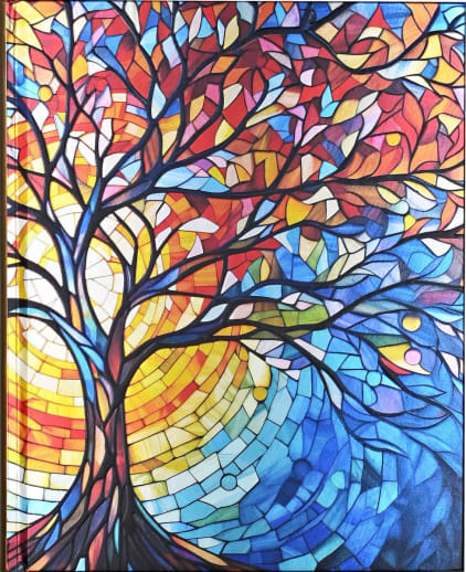 Stained Glass Tree of Life (Oversized Journal)