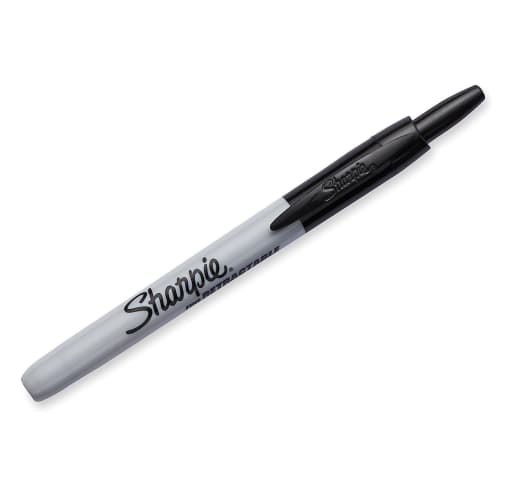 Black Fine Sharpie Retractable