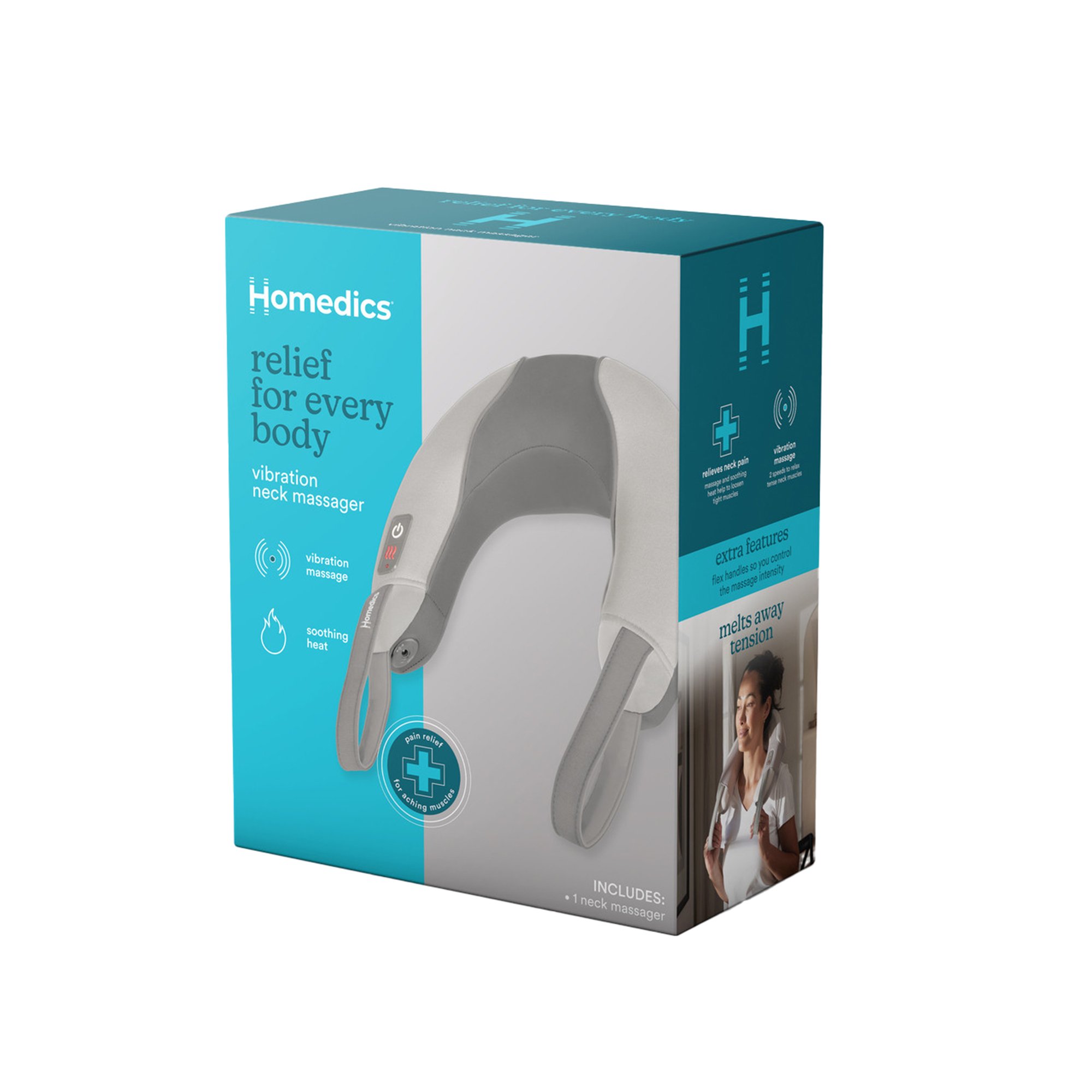 Homedics Pro Therapy Vibration Neck Massager with Soothing Heat MK 1253812
