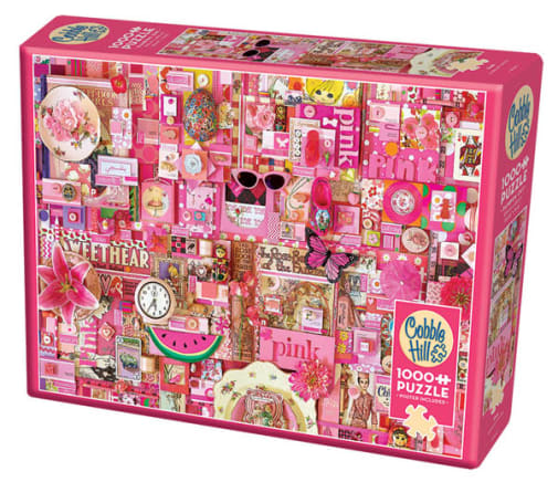 Cobble Hill Pink Collage Jigsaw Puzzle (1000 piece)
