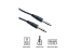 1/4in Stereo Male to Male Audio Cable, Black PVC, 25Ft