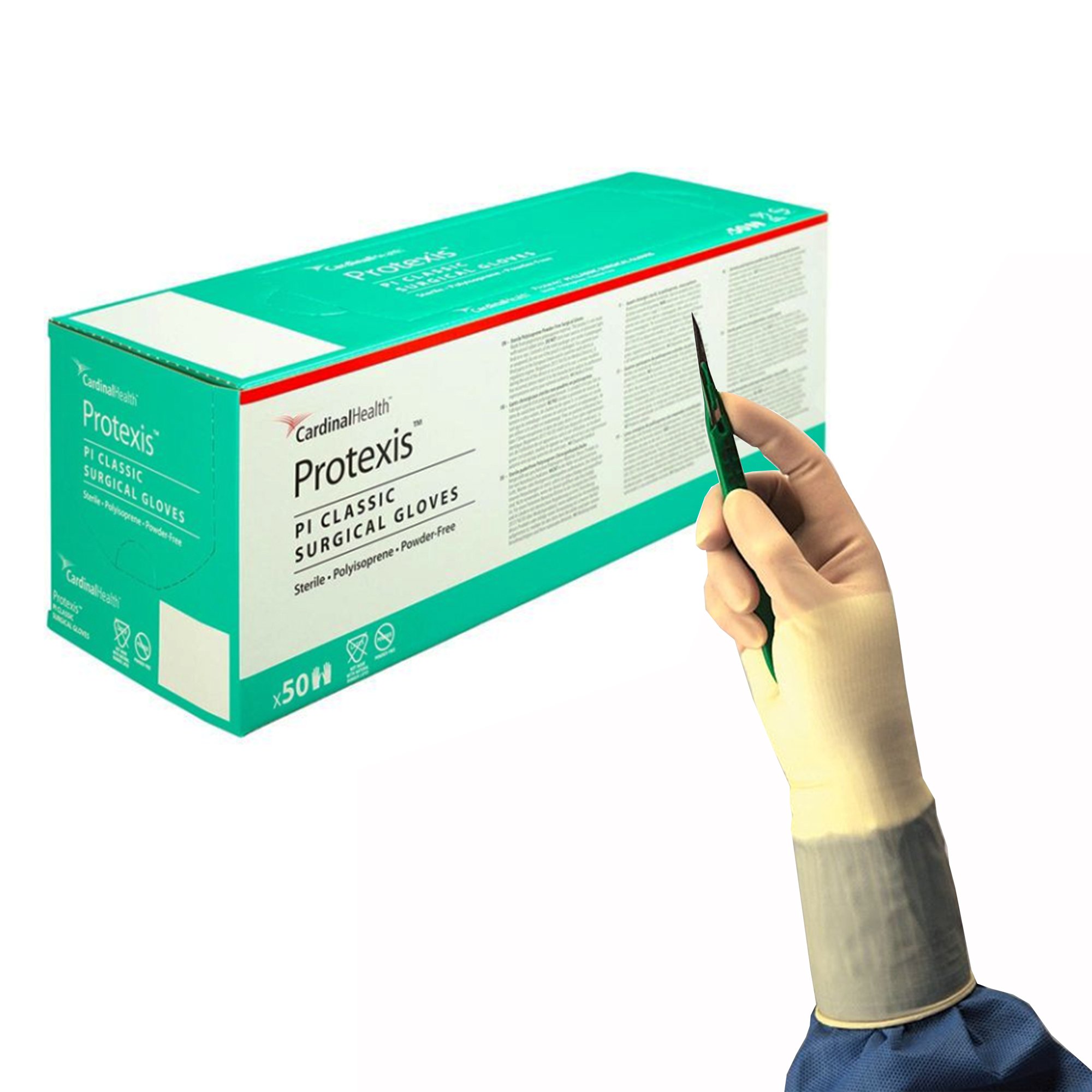 Protexis PI Classic Polyisoprene Surgical Glove, Size 8, Ivory MK 807214