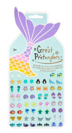 Great Pretenders Mermaid Sticker Earrings, 30 pairs