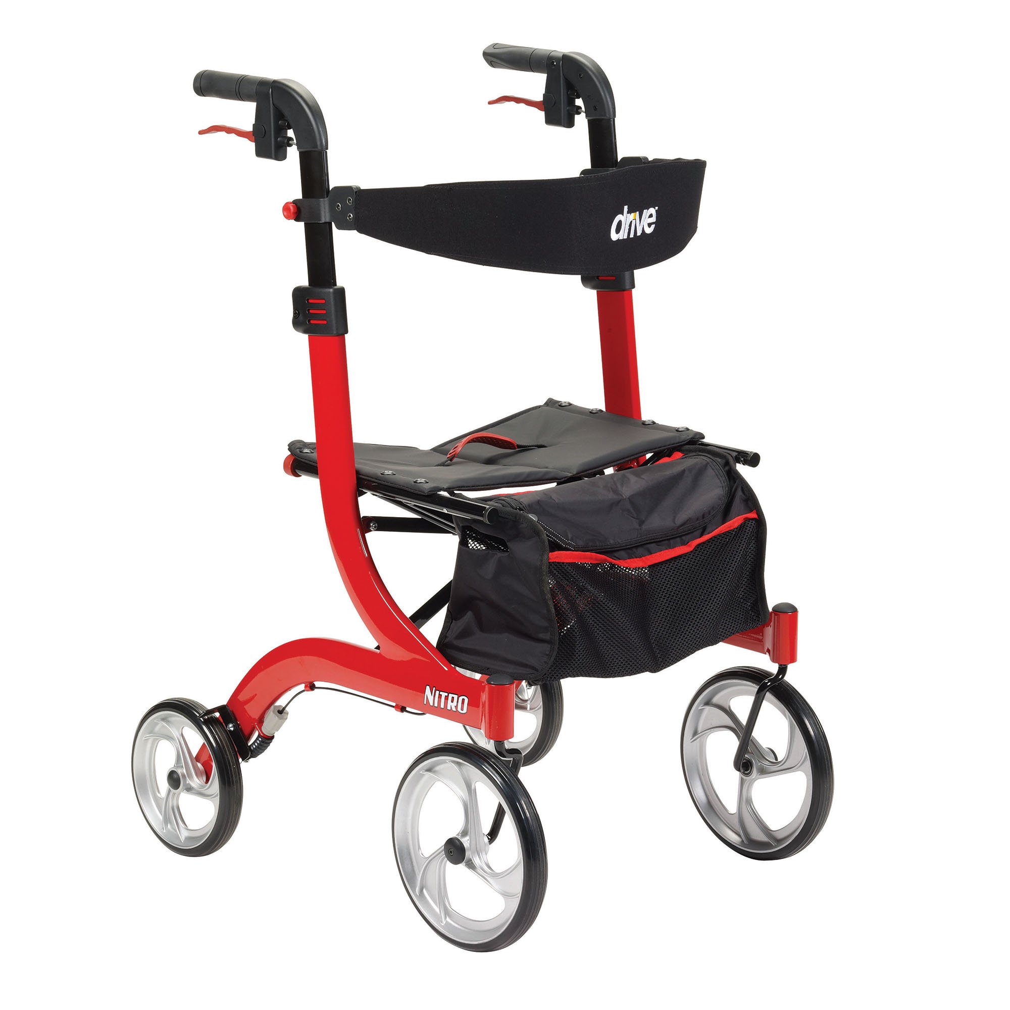 drive Nitro Four-Wheel Rollator, Red MK 873746