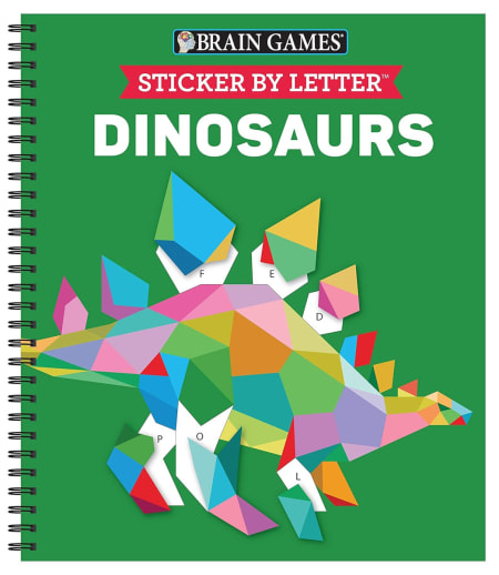 Sticker by Letter - Dinosaurs (Brain Games) 52 pages