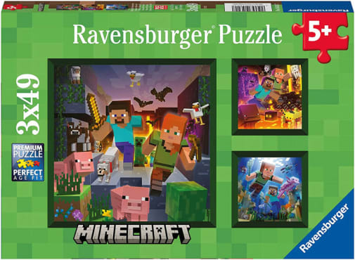 Ravensburger Minecraft Biomes Puzzle (3 x 49 piece puzzle)