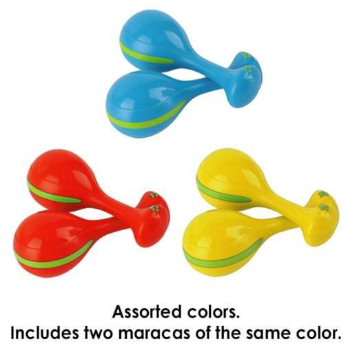 Mini Plastic Maracas Assorted Colors