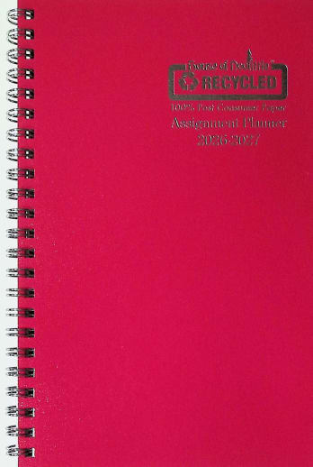 Student Assignment Planner Dark Pink August 2026 - August 2027