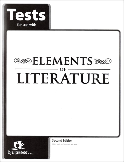 BJU Press Elements of Literature Tests 2nd Edition