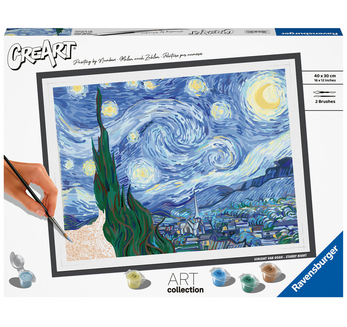 Ravensburger CreArt Paint by Number: Van Gogh Starry Night (12x16)