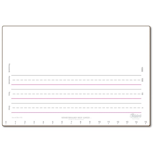 Storyboard Dry Erase board 11 x 16 (Red-Lined)