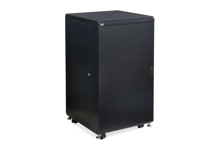 22U LINIER Server Cabinet - Solid/Solid Doors - 24in Depth