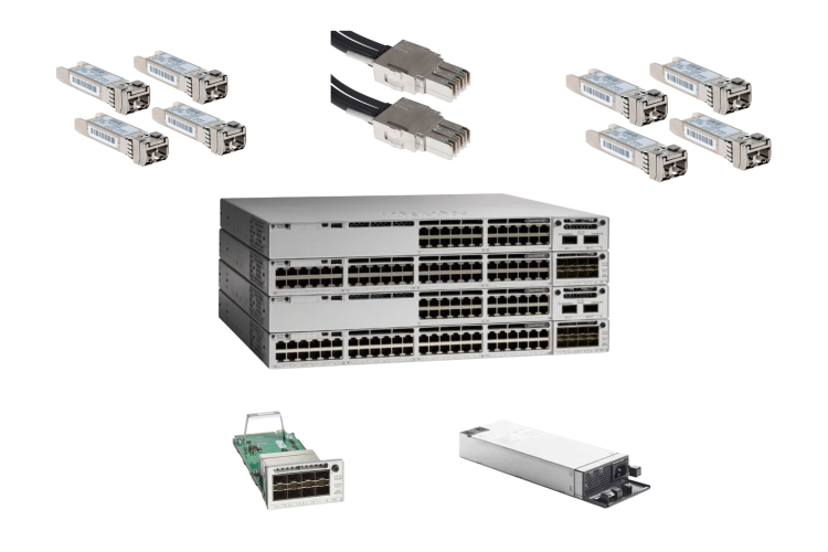 Cisco Catalyst 9300 Series Deployment Kit, 48 Port, C9300-48UXM-A-DP10G, Refurbished