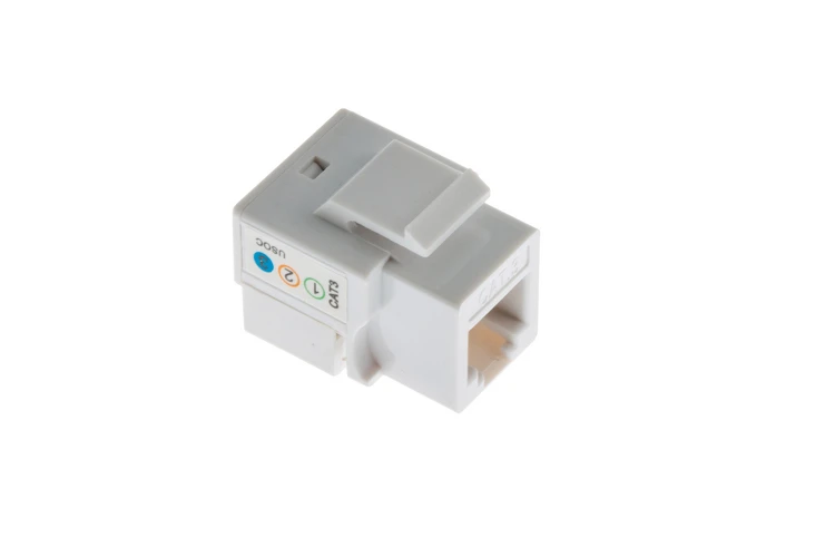 RJ11/RJ12 (Cat 3) Type Keystone Jack, White