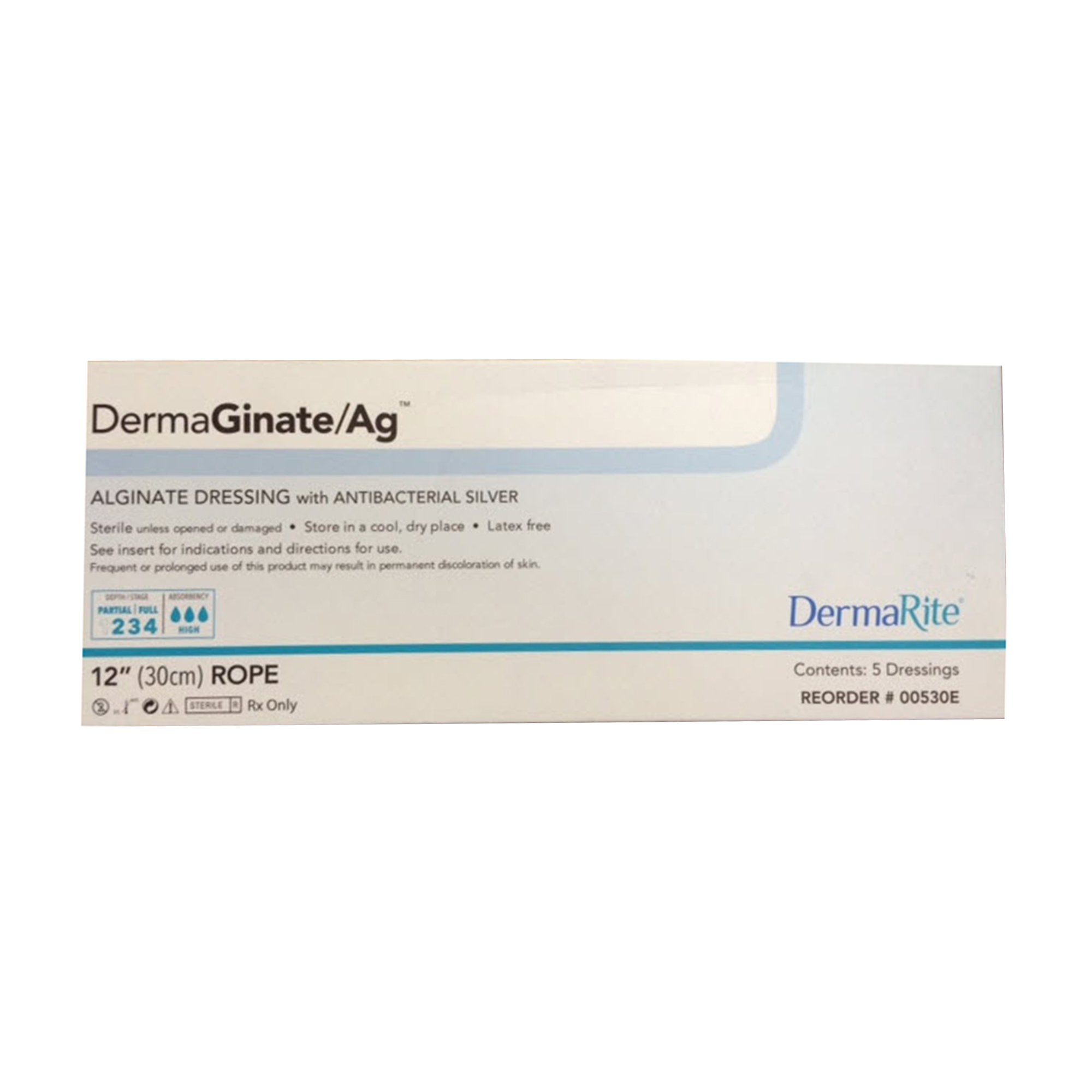 DermaGinate/ Ag Silver Alginate Dressing, 12 Inch MK 727096