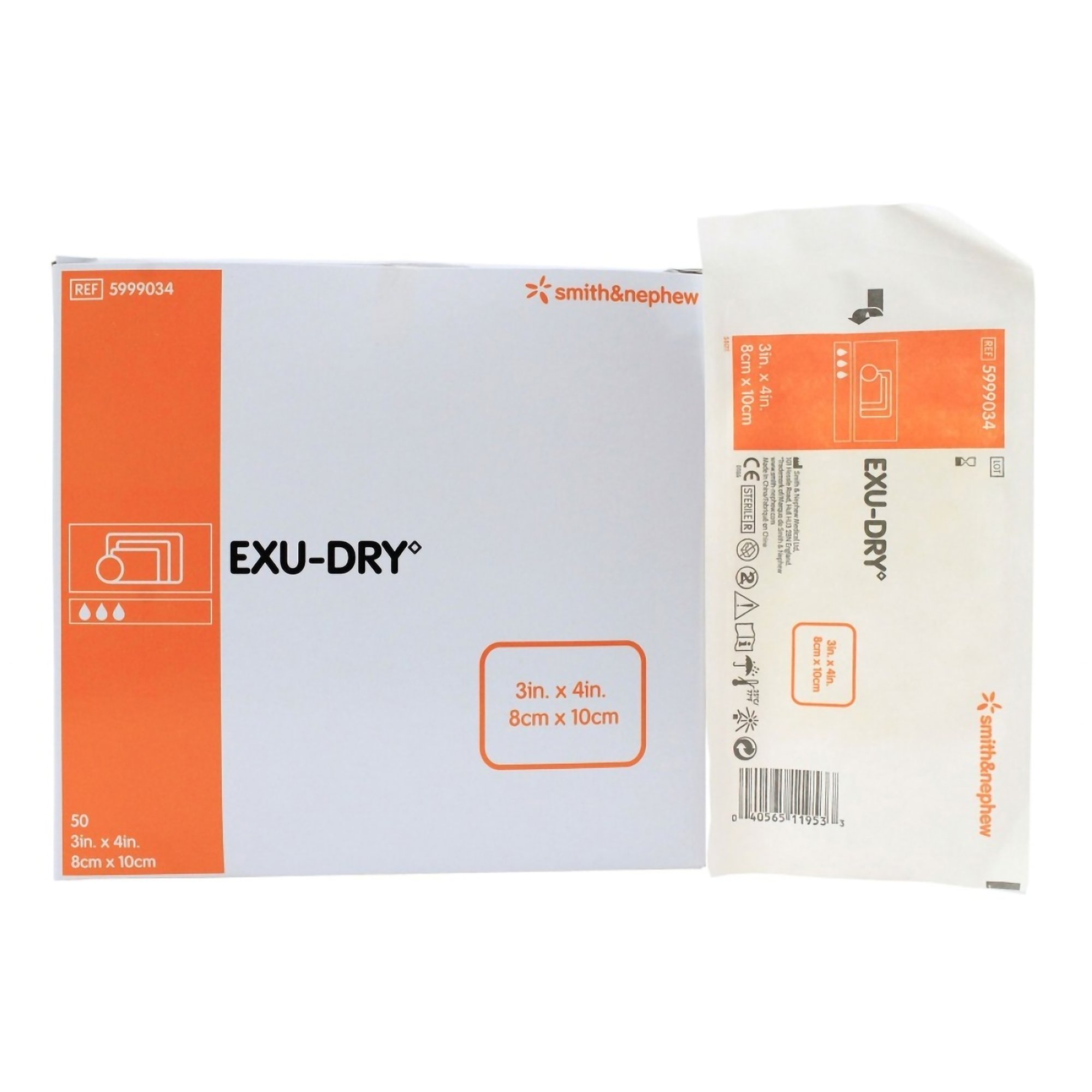 Smith & Nephew Exu-Dry Anti-Shear Super Absorbent Dressing, 3 x 4 Inch MK 330491