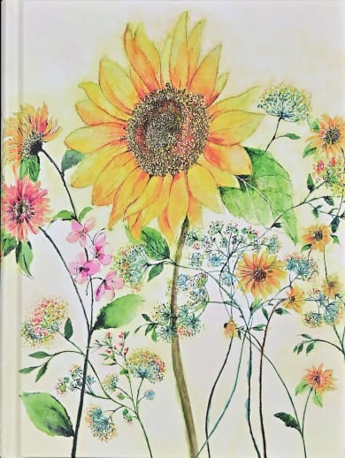 Watercolor Sunflower Bookbound Journal