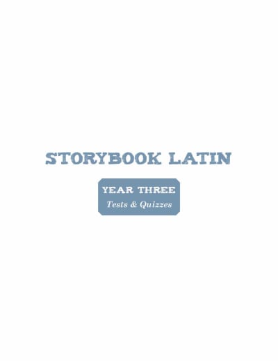 Storybook Latin Year 3 Roman Myths Tests & Quizzes Only