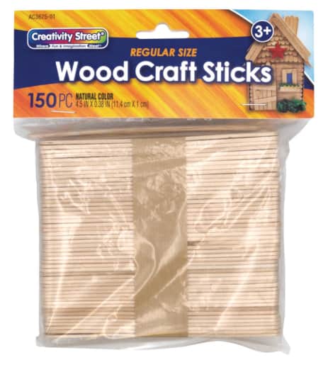 Creativity Street Regular Size Wood Craft Sticks (150 count)