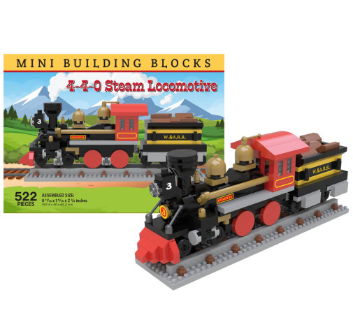 Mini Building Blocks: 4-4-0 Locomotive (522 pieces)