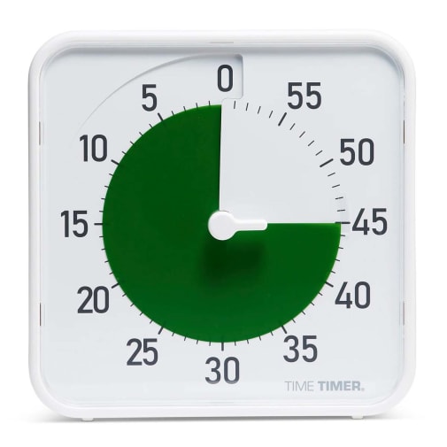 Time Timer Original 8" - White Frame with Green Disk
