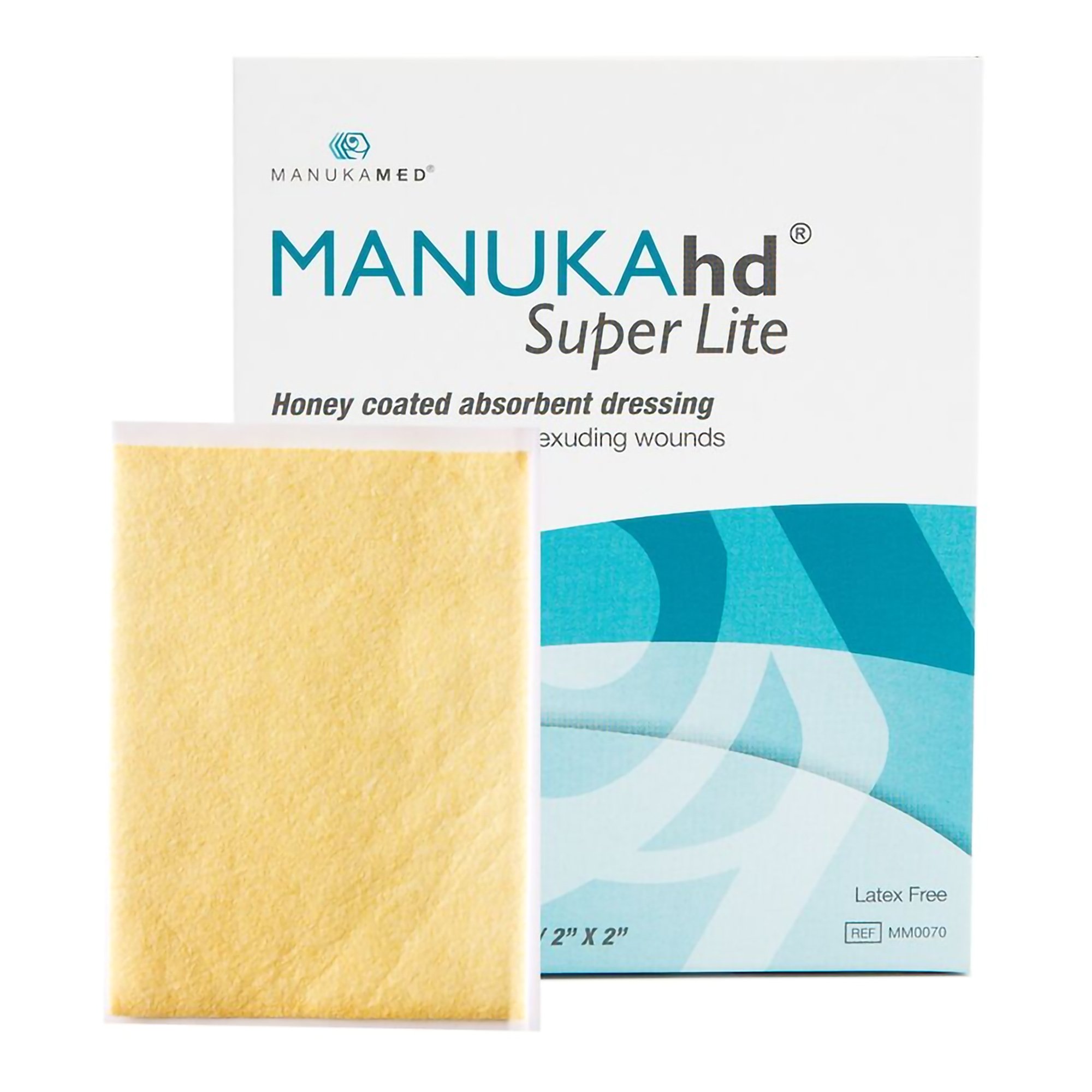 MANUKAhd Super Lite Honey Impregnated Wound Dressing, 2 x 2 Inch MK 1050658
