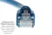 CAT6A Ethernet Patch Cable, Half-moon Boot, UTP, 50 ft, Blue