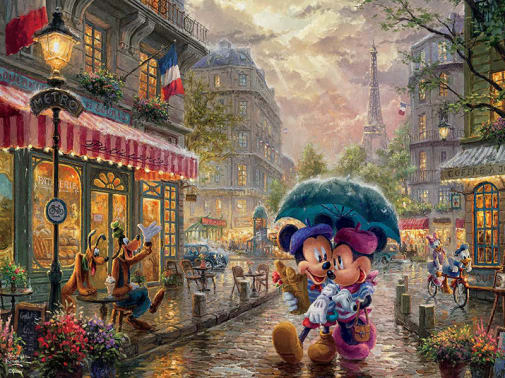 Mickey and Minnie in Paris Puzzle (Thomas Kinkade Disney