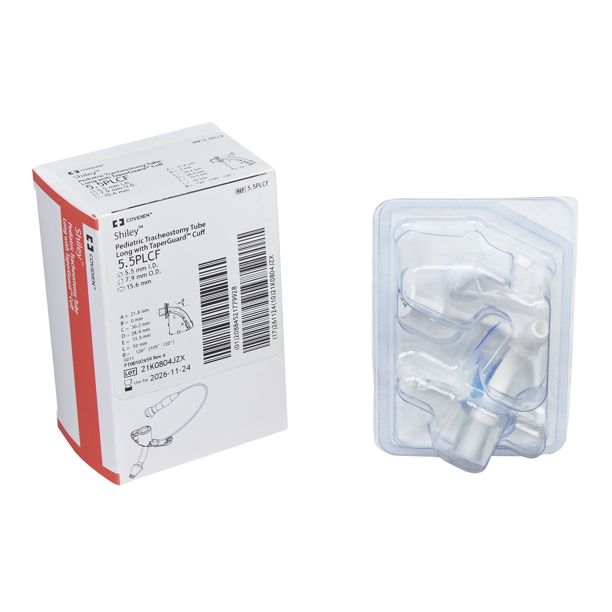 Cuffed Tracheostomy Tube Shiley Size 5.5 Adult MK 1141372