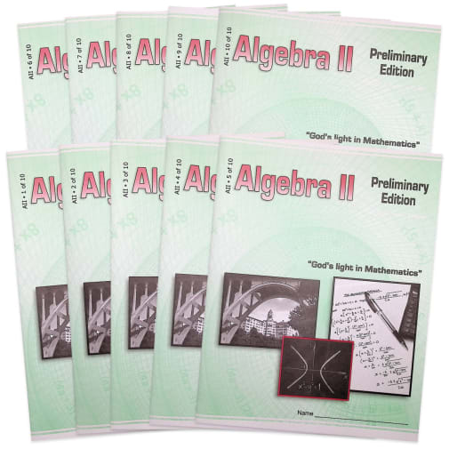Algebra II LightUnit Set 1-10 Sunrise Edition Preliminary Edition