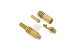 RCA-Female Metal Gold Plated Black Stripe with Coil Spring