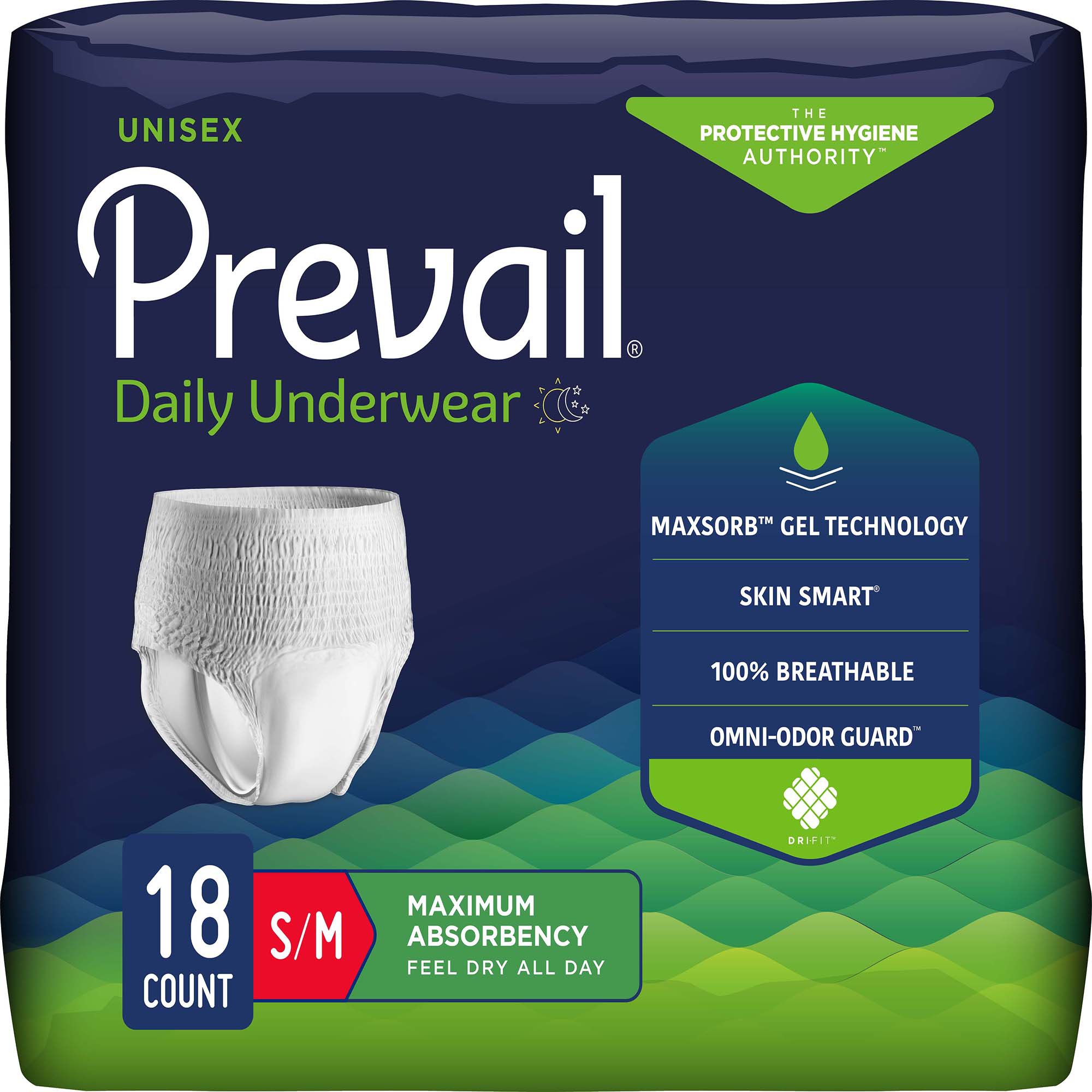 Prevail Maximum Absorbent Underwear, Small / Medium MK 450592