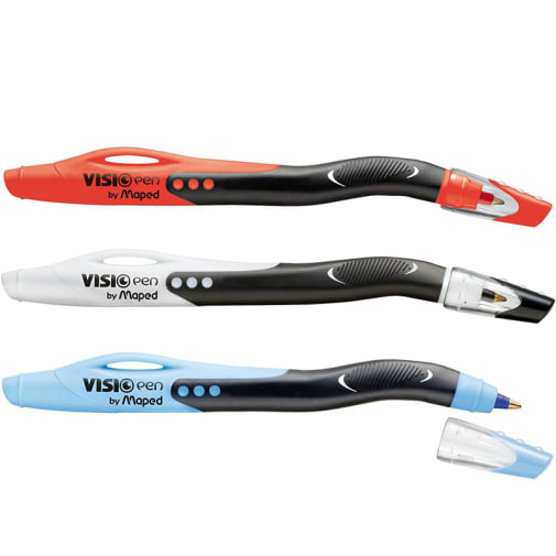 Visio Left Handed Pens Black, Blue, Red (Set of 3)