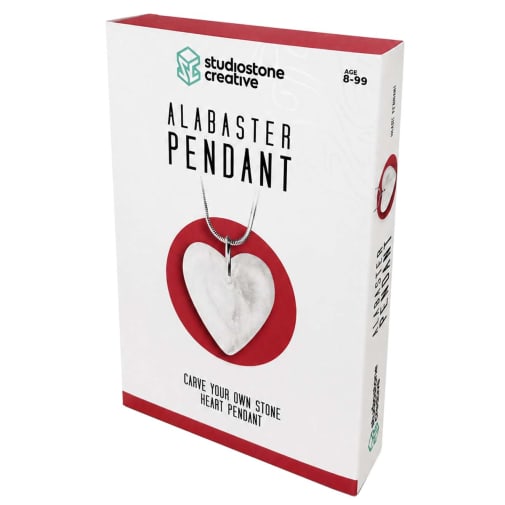 Alabaster Pendant Carving Kit - Heart