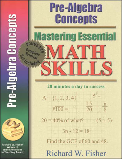 Mastering Essential Math Skills Pre-Algebra Concepts Book with DVD