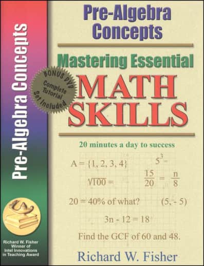 Mastering Essential Math Skills Pre-Algebra Concepts Book with DVD