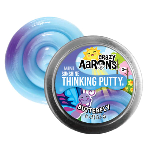 Crazy Aaron's Butterfly Mini Sunshine Thinking Putty 2" Tin