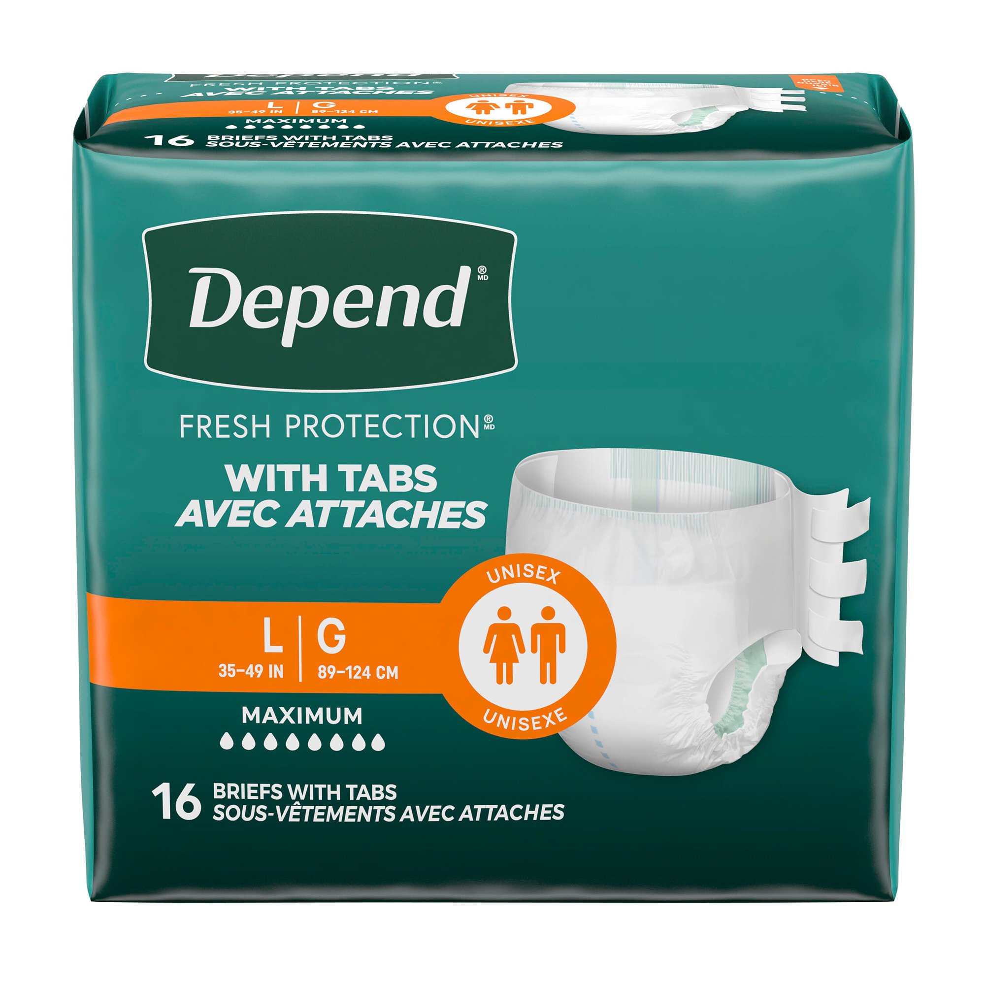 Depend Fresh Protection Maximum Absorbency Underwear, Large MK 812269